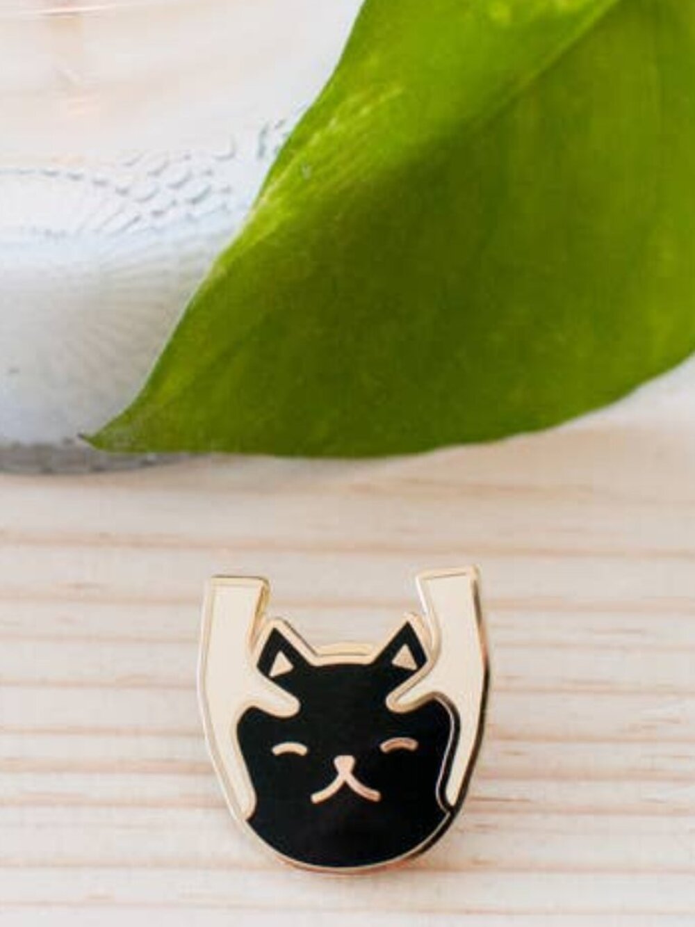 Black cat massage pin